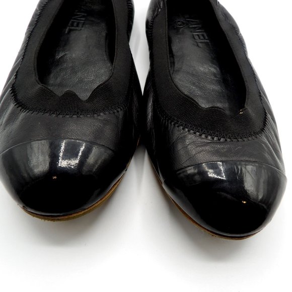 CHANEL BALLERINA FLATS EXCELLENT SZ 6 - Picture 1 of 10